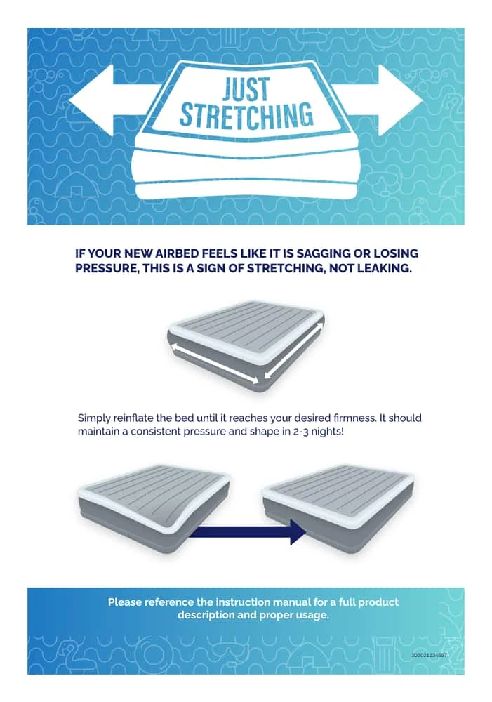 Woods Queen DreamTech Comfort Cell Double-High Inflatable Air Mattress/Airbed W/ Built-In 120V Pump - Image 10