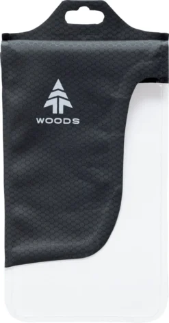 Woods Large Waterproof Cell Phone Dry Bag Pouch W/ Zip Seal & Velcro Roll Top Closure, Grey