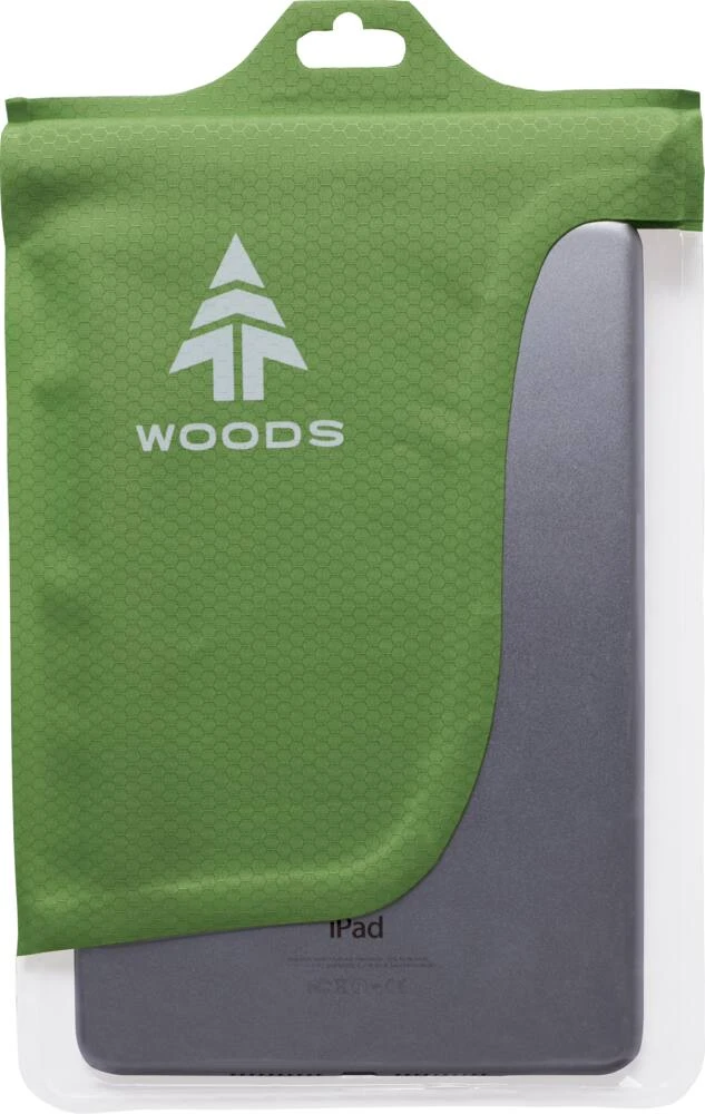 Woods Waterproof Tablet Dry Bag Pouch W/ Zip Seal & Velcro Roll Top Closure, Green - Image 5