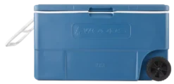 Woods Boreal Wheeled Camping Cooler, 130 Can Capacity, 100-L, Blue