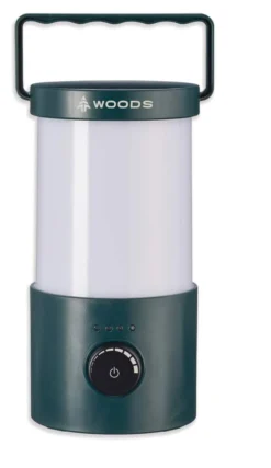 Woods⢠Antares Battery-Powered LED Camping Lantern W/ USB Port & LED Indicator, 450 Lumens