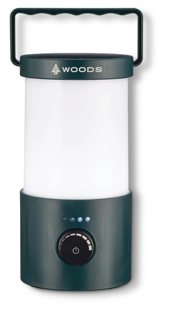Woods™ Antares Battery-Powered LED Camping Lantern W/ USB Port & LED Indicator, 450 Lumens - Image 2