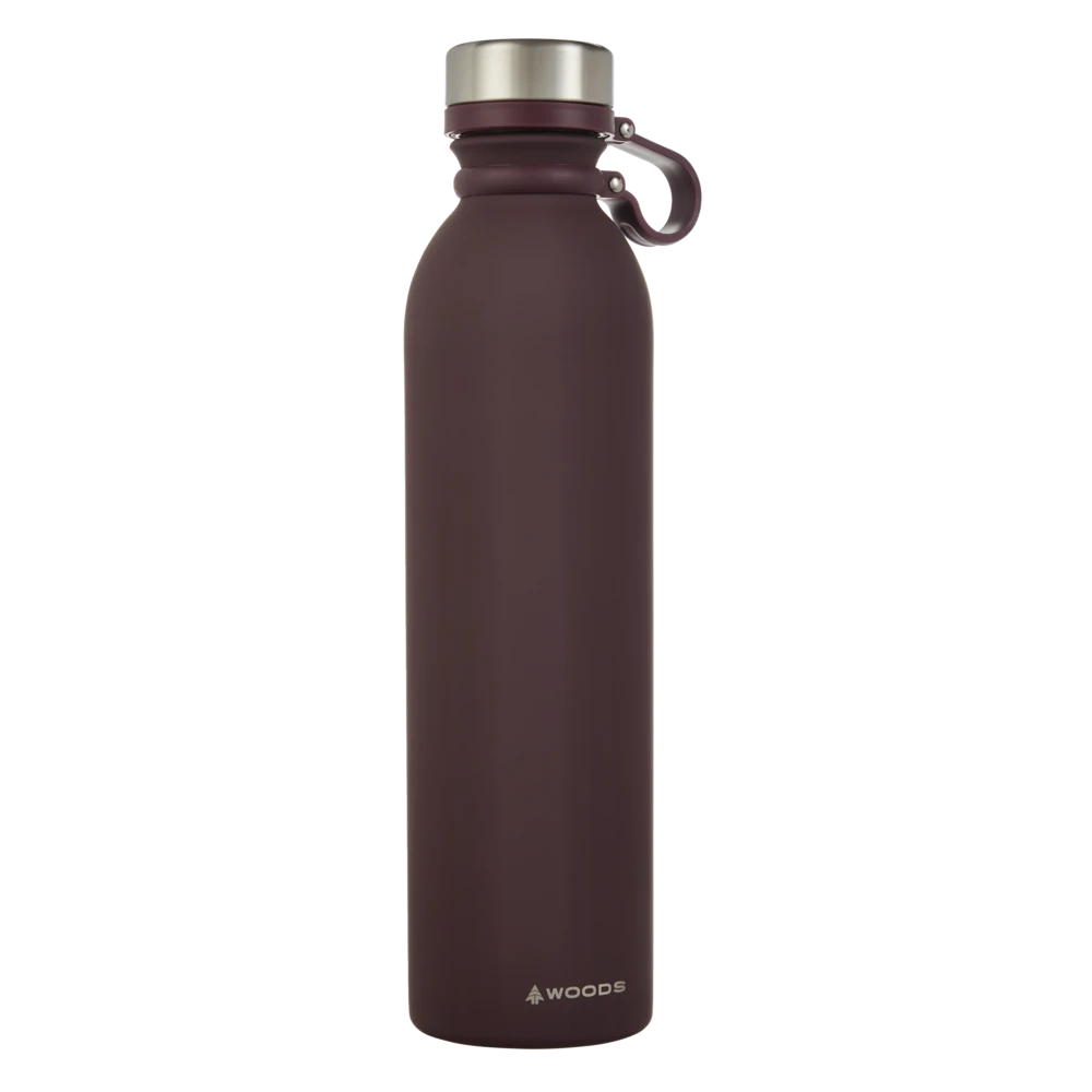 Woods™ Stainless Steel Insulated Rubberized Water Bottle, Assorted Colours, 1L