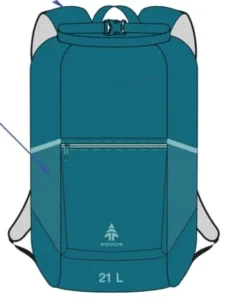 Woods SCRAMBLE 21 Packable Daypack, Self-stowing Backpack For Camping/Hiking/Travel, 21-L