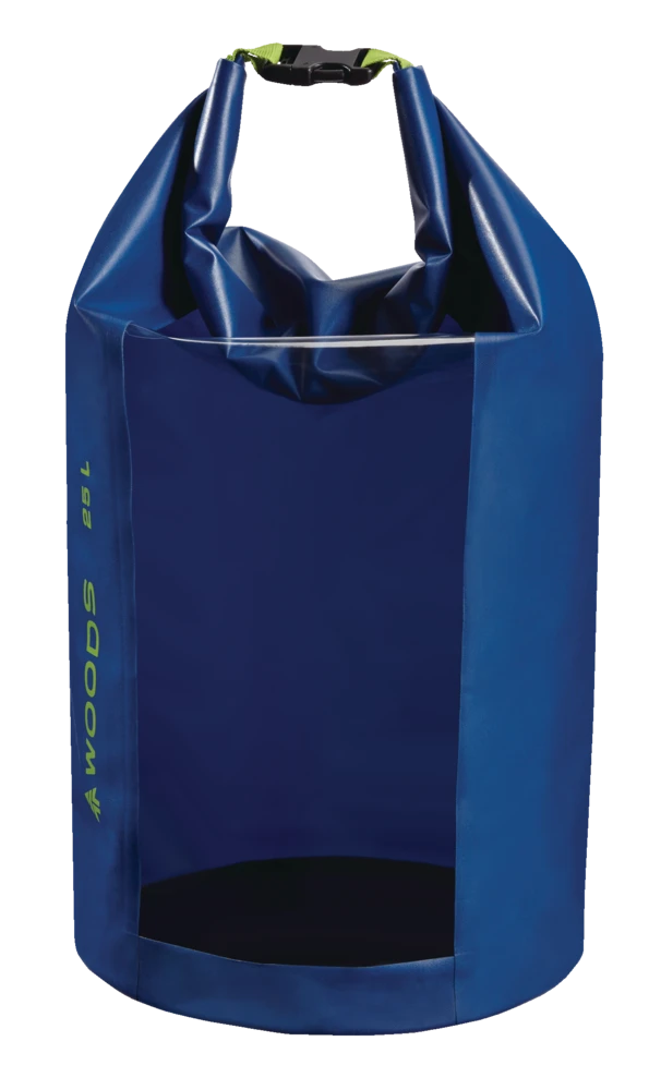 Woods Heavy Duty Waterproof Dry Bag W/ Window For Camping, Hiking & Water Sports, 25-L, Blue - Image 2