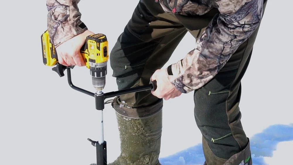Woods™ Ice Fishing E-Drill Auger Combo, 8-in - Image 8