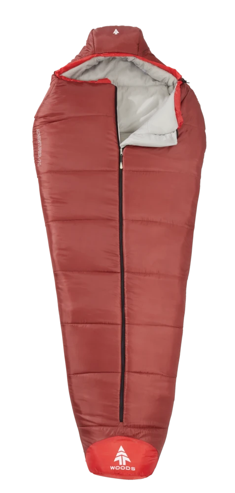 Woods Adventurer Insulated Cold Weather Mummy Sleeping Bag W/ Pillow & Compression Sack, -7°C - Image 3