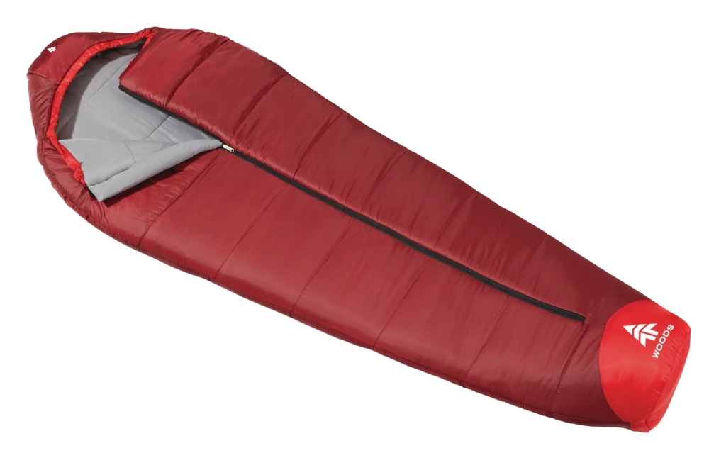 Woods Adventurer Insulated Cold Weather Mummy Sleeping Bag W/ Pillow & Compression Sack, -7°C - Image 2