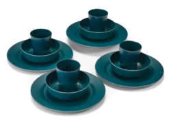 Woods⢠Bamboo Fiber Camping Tableware Set, 12-pc