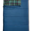 Woods Canmore Cotton Flannel Lined Insulated Cool Weather Sleeping Bag W/ Compression Sack, 0°C