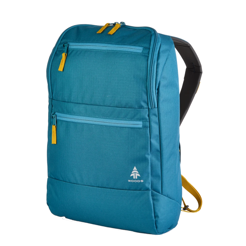 Woods Commuter Daypack, Recycled Compact Laptop Backpack For Travel/Work/School, Assorted, 18-L