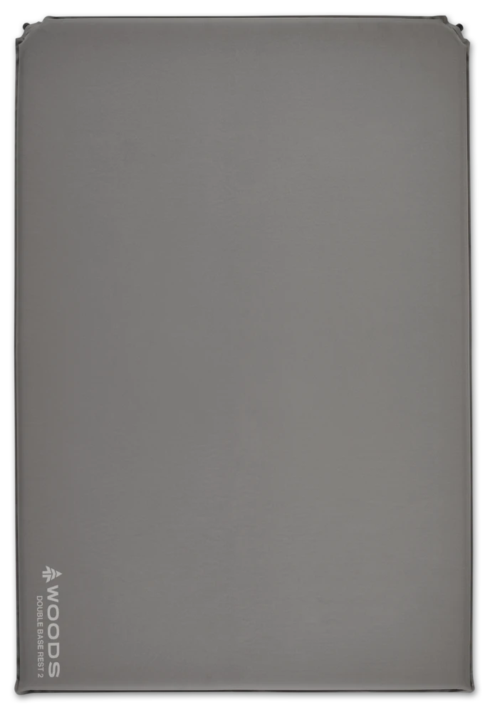 Woods Base Rest Double Self-Inflating Camping Sleeping Pad/Air Mat W/ Storage Bag, 2-In