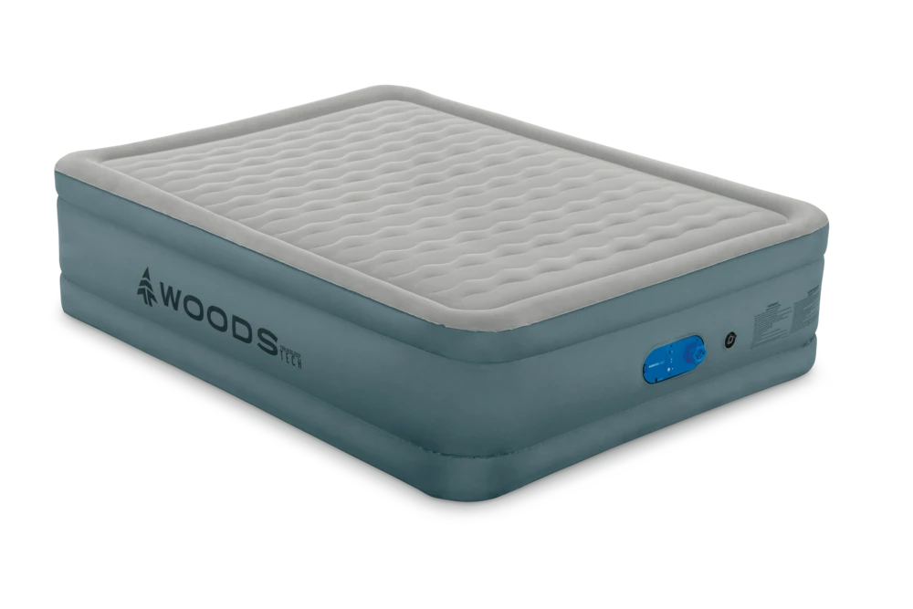 Woods™ Double-High AlwayzAire™ Airbed With Built-in Dual Pump, Queen