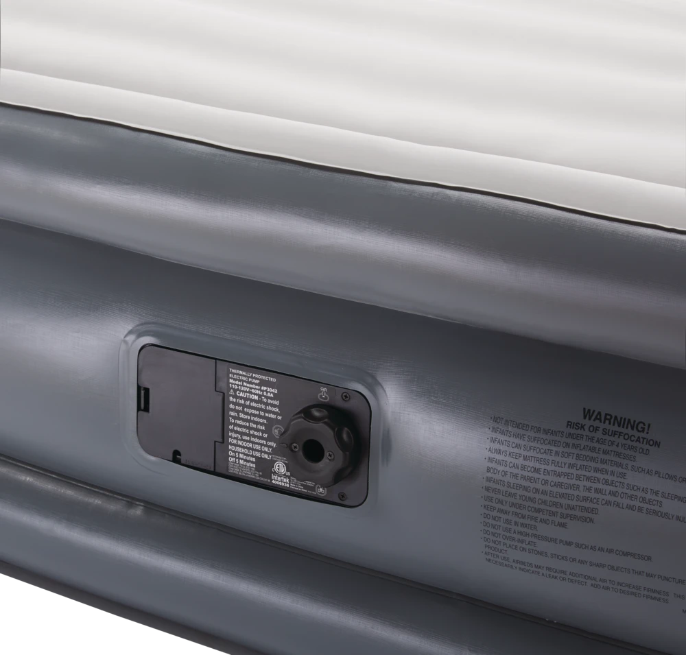 Woods Queen DreamTech Memory Foam Double-High Inflatable Air Mattress/Airbed W/ Built-In 120V Pump - Image 11