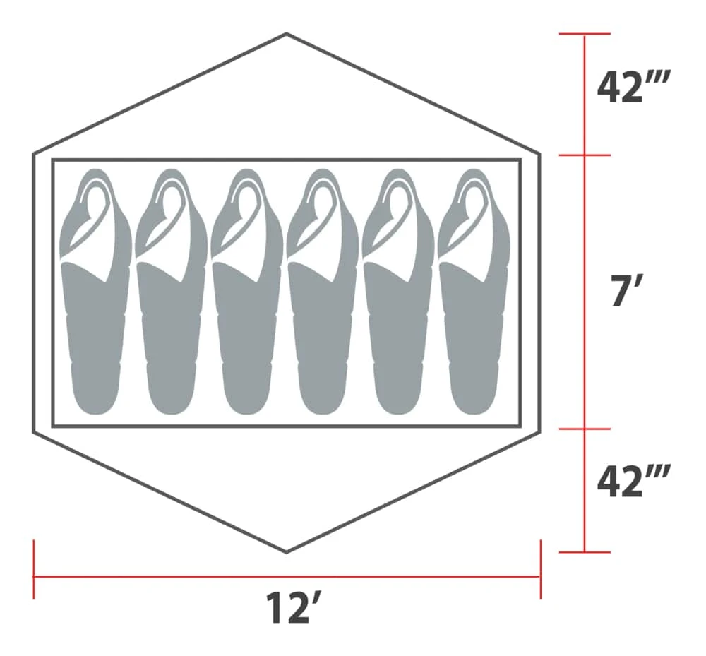 Woods Lookout 3-Season, 6-Person Camping Dome Tent W/ Vestibule, Rain Fly & Carry Bag - Image 14