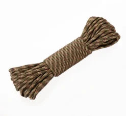 Woods Camping Fire Starter Rope, 550 Nylon Paracord Survival Rope W/ Cotton Core, 15m