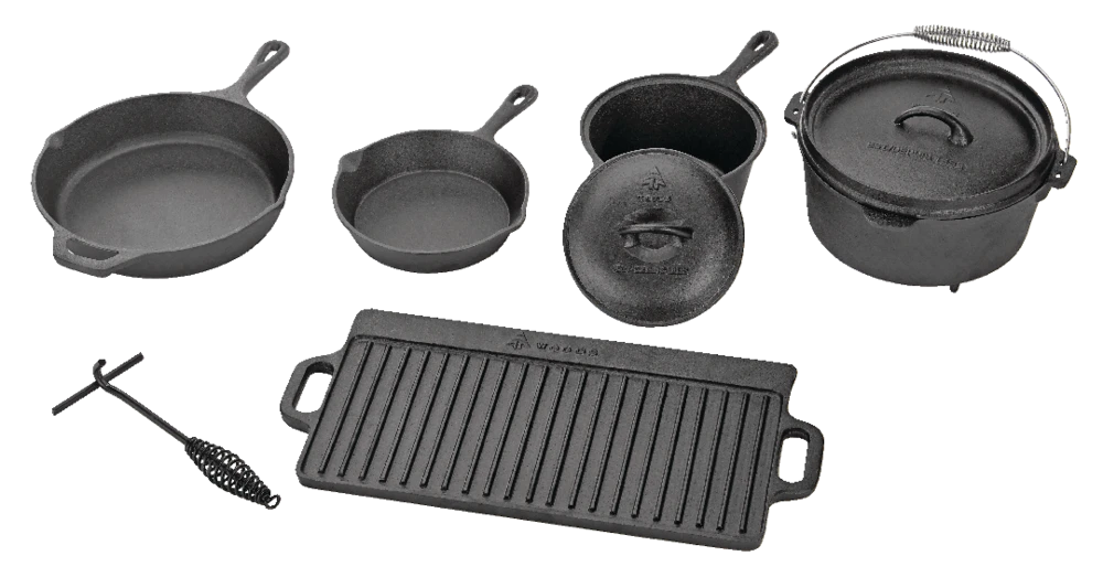 Woods™ Heritage Cast Iron Non-Stick Camping Cook Set - Image 4