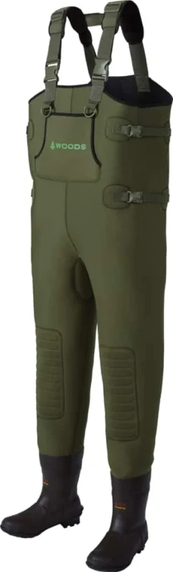 Woods Big Man Neoprene Bootfoot Chest Wader, Green