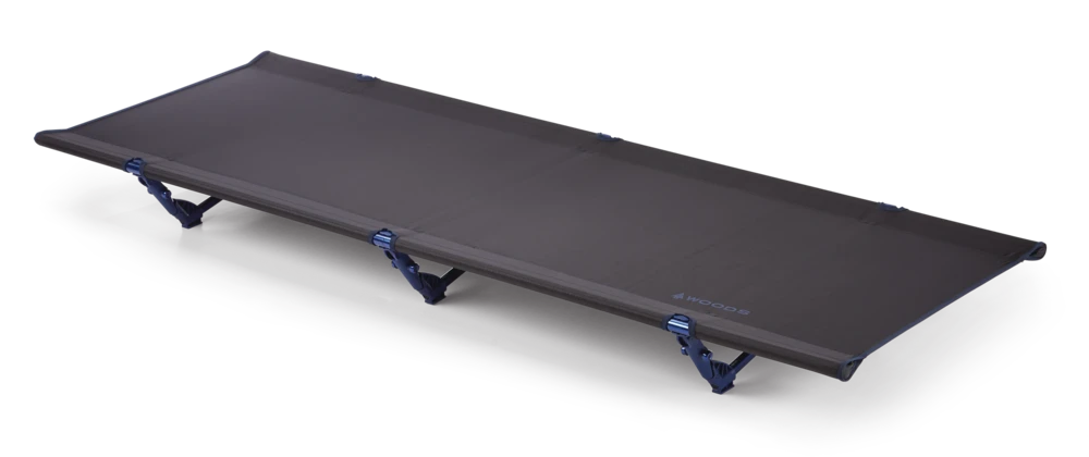 Woods Powerlite Portable Folding Low-Set Camping Cot Bed W/ Carry Case, Supports 300 Lbs, Grey - Image 4