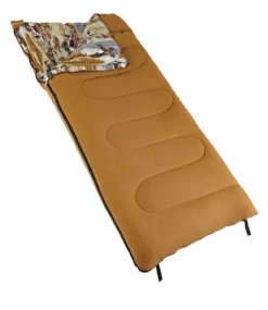 Woods Migrator Duck Print Insulated Cotton Canvas Cold Weather Sleeping Bag W/ Flannel Lining & Duffel Bag, -15°C