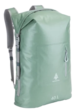 Woods Portage Roll Top Waterproof Dry Backpack For Camping/Hiking/Canoeing/Kayaking, 40-L