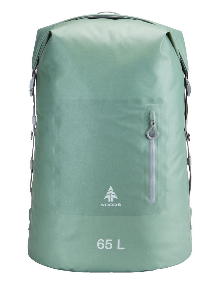 Woods Portage Roll Top Waterproof Dry Backpack For Camping/Hiking/Canoeing/Kayaking, 65-L - Image 3