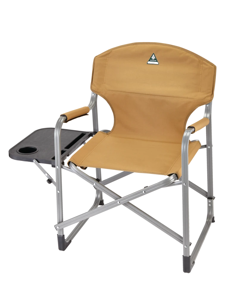 Woods Prospector Portable Folding Camping Chair W/ Side Table & Cup Holder