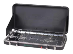 Woods™ Quick Fire Double-Burner 20,000 BTUs Electric Start Camp Stove