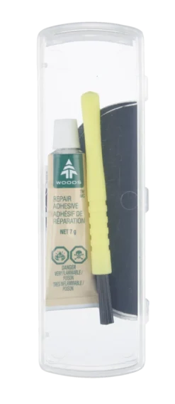 Woods Permanent Adhesive Seam & Hole Patch Field Repair Kit For Fabrics, Tents, Tarps & Boots