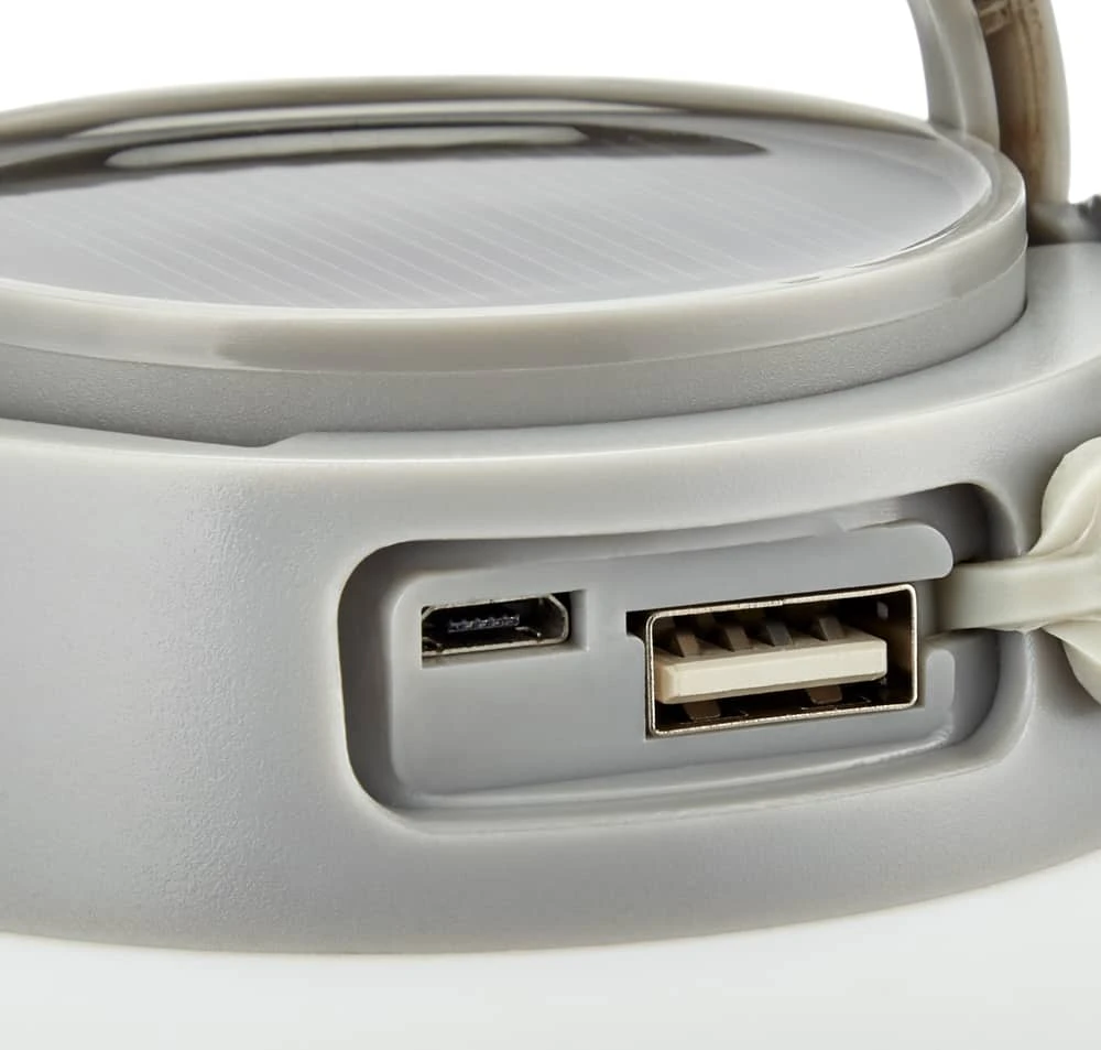 Woods™ Gibbous Solar/Rechargeable LED Camping Light/Lantern W/ USB Port, 150 Lumen, Small - Image 4