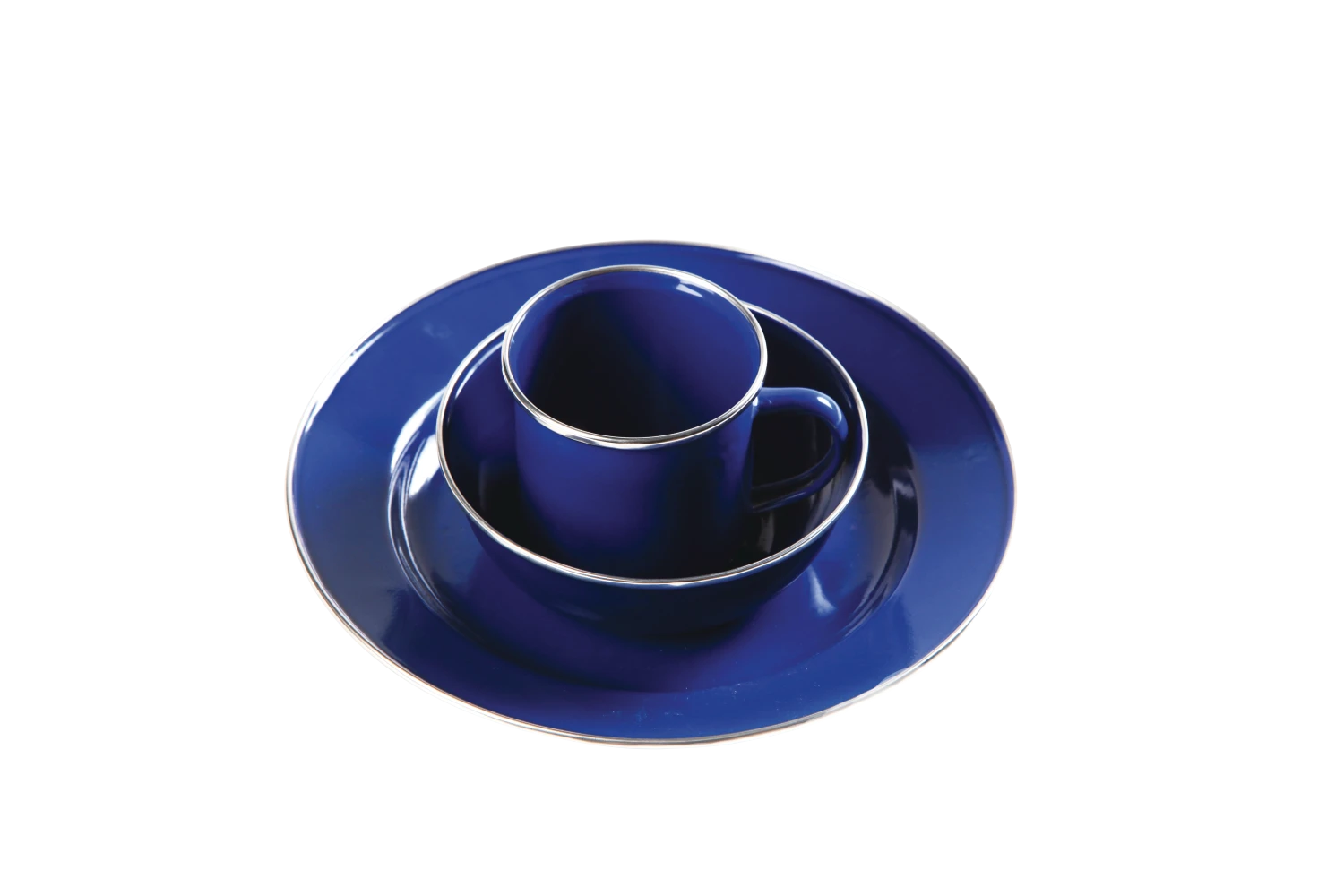 Woods Individual Enamel Camping Tableware Set, 3-pc - Image 2