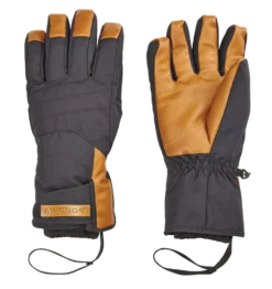 Woods Unisex Tian Thermal Down Insulated Winter Ski Snowboard Gloves Waterproof, Black