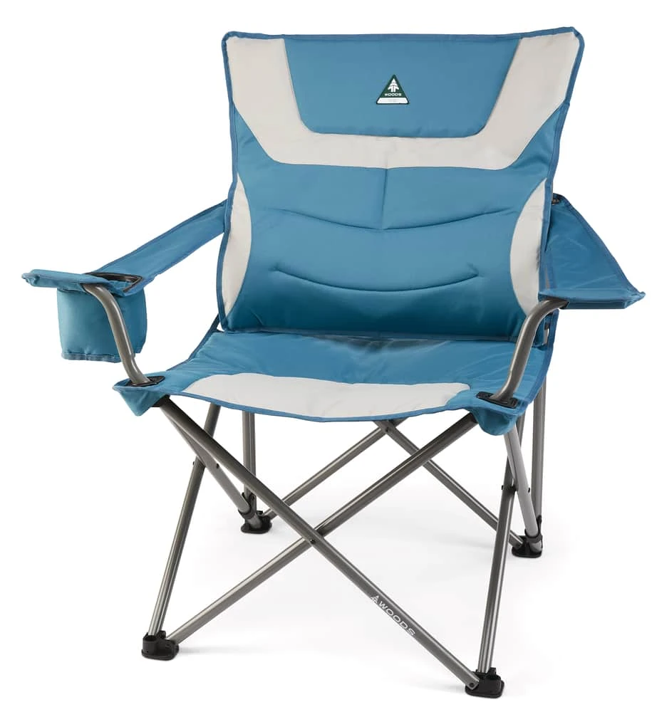 Woods Strathcona Fully Padded Portable Folding Camping Bucket Chair W/ Cup Holder & Carry Bag - Image 11