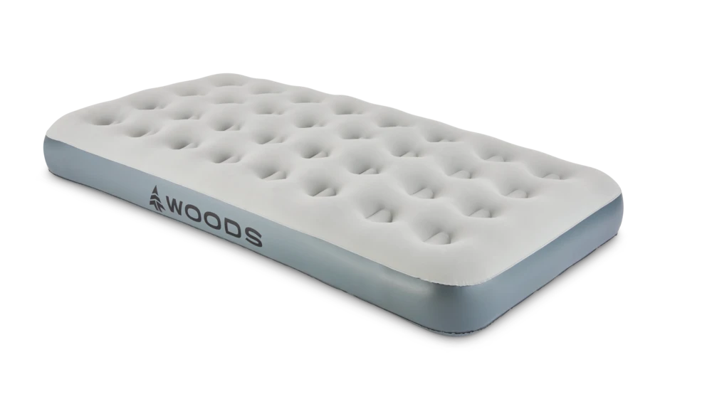 Woods Twin Single-High Inflatable Air Mattress/Airbed W/ 2-in-1 Pump For AC/Car Outlet