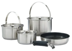Woods⢠Viand Stainless Steel Camping Pot Set, 4-pc